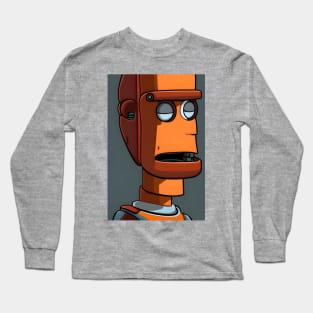 Orange talking robot Long Sleeve T-Shirt